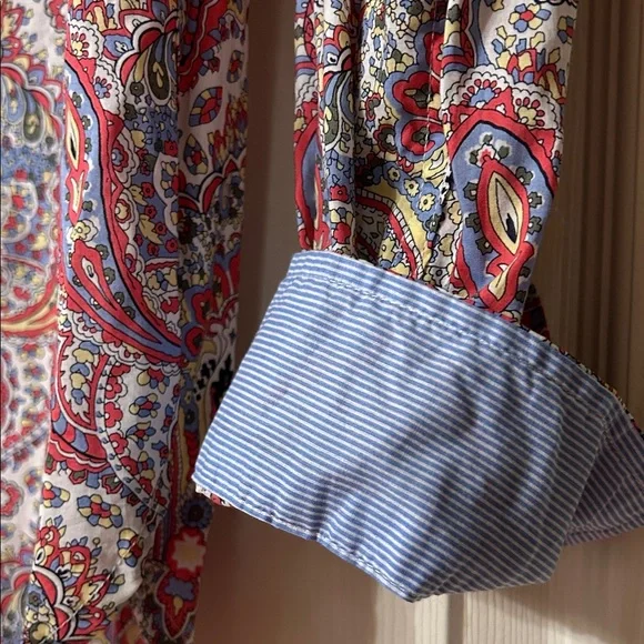 Talbots Paisley Button Down Shirt - Picture 6 of 9